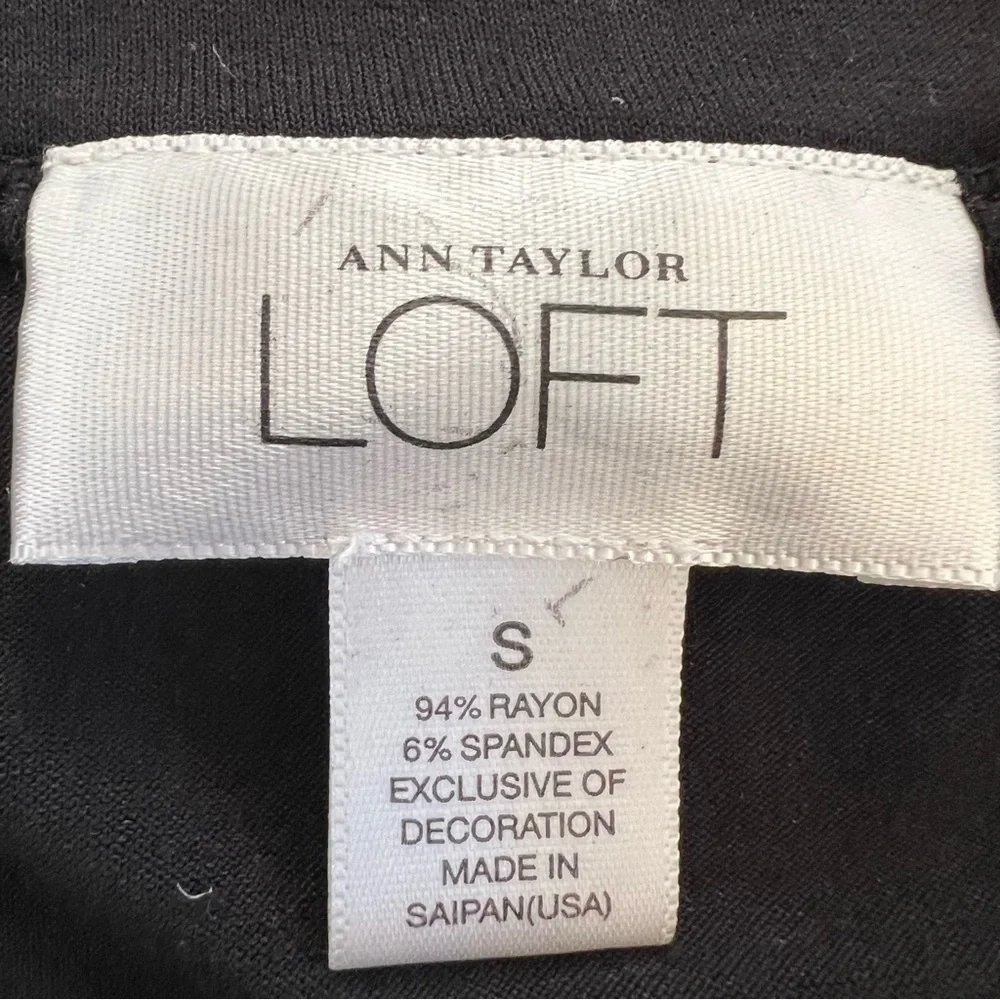 Ann Taylor Loft Women’s Black & Tan Floral Print with Tie Midi Skirt Size Small - Picture 8 of 9